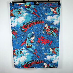 Vintage 1978 Superman Comic Blue Red Flat Fitted Sheet Set PIllowcase Lot Retro